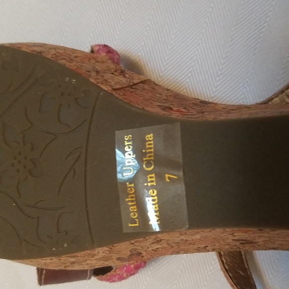 Elite sandals by Corkys Spring Summer leather Hand painted women's 7 - Picture 14 of 14